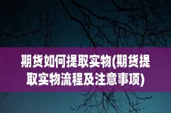 实物期货的交易的风险(实物期货的交易的风险有哪些)_https://www.londai.com_期货投资_第1张