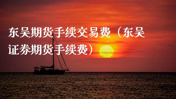 东吴期货手续交易费（东吴证券期货手续费）_https://www.londai.com_期货投资_第1张