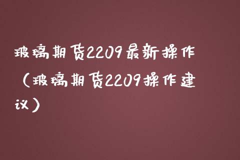 玻璃期货2209最新操作（玻璃期货2209操作建议）_https://www.londai.com_期货投资_第1张