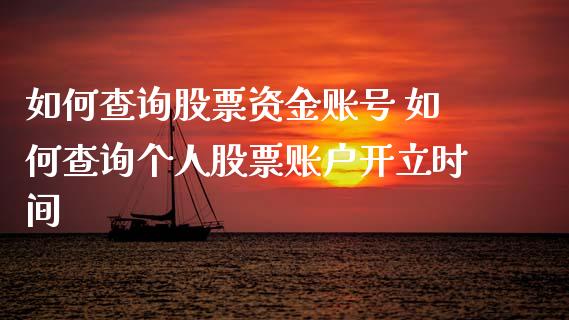 如何查询股票资金账号 如何查询个人股票账户开立时间_https://www.londai.com_股票投资_第1张