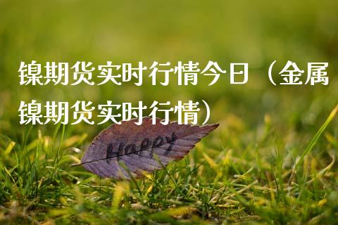 镍期货实时行情今日（金属镍期货实时行情）_https://www.londai.com_期货投资_第1张