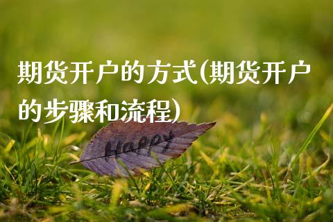 期货开户的方式(期货开户的步骤和流程)_https://www.londai.com_银行理财_第1张