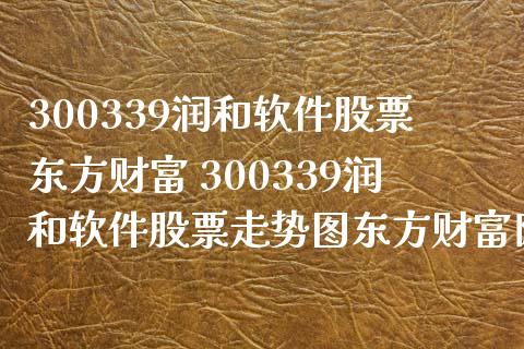 300339润和软件股票东方财富 300339润和软件股票走势图东方财富网_https://www.londai.com_股票投资_第1张