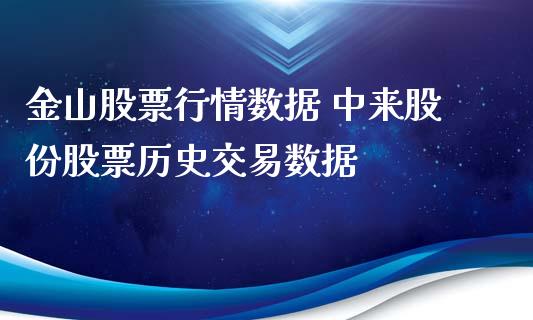 金山股票行情数据 中来股份股票历史交易数据_https://www.londai.com_股票投资_第1张