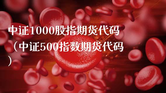 中证1000股指期货代码（中证500指数期货代码）_https://www.londai.com_期货投资_第1张