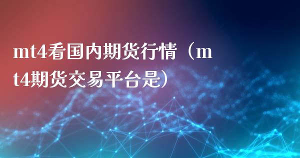 mt4看国内期货行情（mt4期货交易平台是）_https://www.londai.com_期货投资_第1张