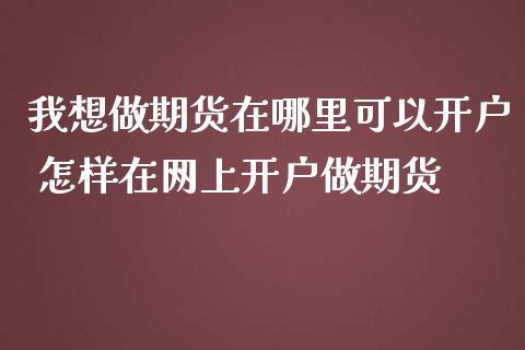 我想做期货在哪里可以开户 怎样在网上开户做期货_https://www.londai.com_期货投资_第1张