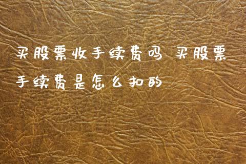 买股票收手续费吗 买股票手续费是怎么扣的_https://www.londai.com_股票投资_第1张