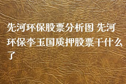 先河环保股票分析图 先河环保李玉国质押股票干什么了_https://www.londai.com_股票投资_第1张