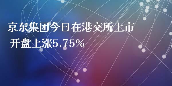 京东集团今日在港交所上市 开盘上涨5.75%_https://www.londai.com_股票投资_第1张