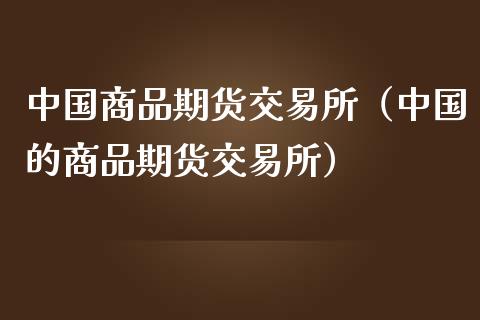 中国商品期货交易所（中国的商品期货交易所）_https://www.londai.com_期货投资_第1张