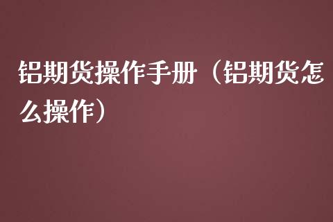 铝期货操作手册（铝期货怎么操作）_https://www.londai.com_期货投资_第1张