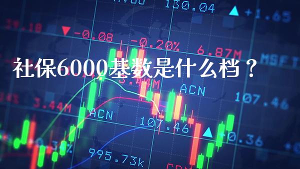 社保6000基数是什么档？_https://www.londai.com_保险理财_第1张