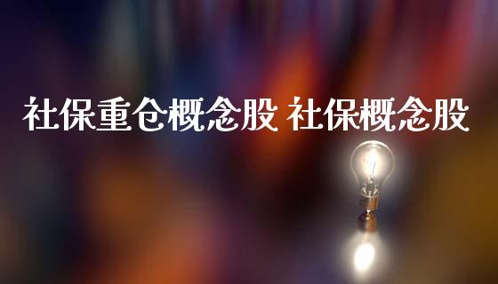 社保重仓概念股 社保概念股_https://www.londai.com_股票投资_第1张