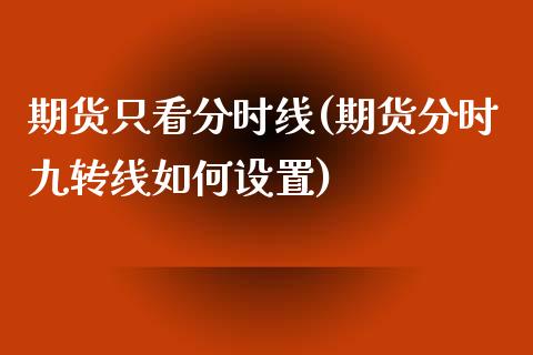 期货只看分时线(期货分时九转线如何设置)_https://www.londai.com_其他投资_第1张