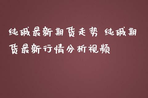 纯碱最新期货走势 纯碱期货最新行情分析视频_https://www.londai.com_期货投资_第1张