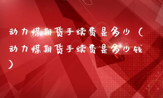 动力煤期货手续费是多少（动力煤期货手续费是多少钱）_https://www.londai.com_期货投资_第1张