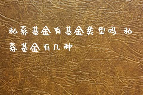 私募基金有基金类型吗 私募基金有几种_https://www.londai.com_基金理财_第1张