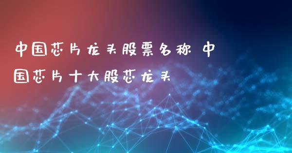 中国芯片龙头股票名称 中国芯片十大股芯龙头_https://www.londai.com_股票投资_第1张