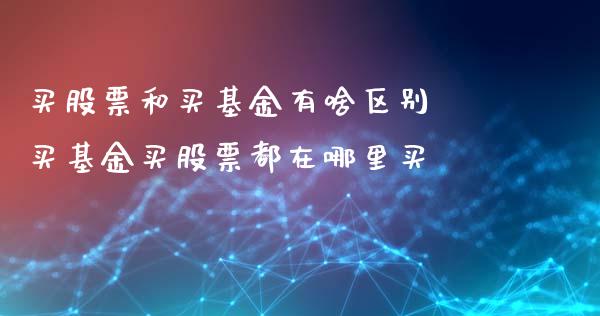 买股票和买基金有啥区别 买基金买股票都在哪里买_https://www.londai.com_股票投资_第1张