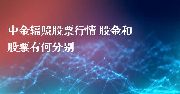 中金辐照股票行情 股金和股票有何分别_https://www.londai.com_股票投资_第1张