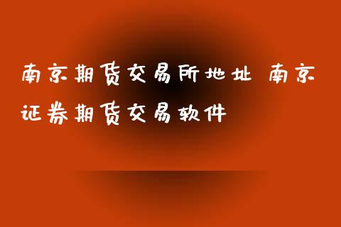 南京期货交易所地址 南京证券期货交易软件_https://www.londai.com_期货投资_第1张