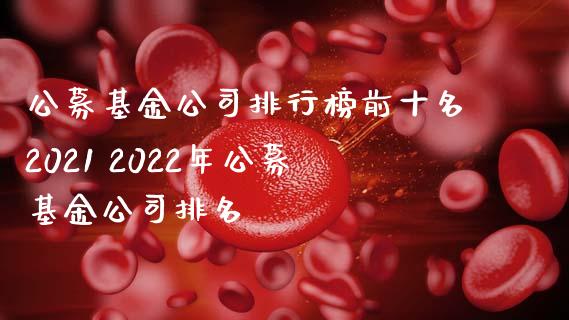 公募基金公司排行榜前十名2021 2022年公募基金公司排名_https://www.londai.com_基金理财_第1张