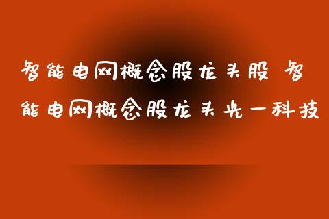 智能电网概念股龙头股 智能电网概念股龙头光一科技_https://www.londai.com_股票投资_第1张