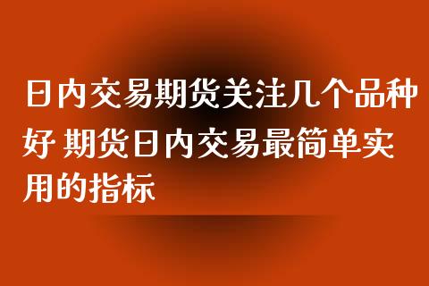 日内交易期货关注几个品种好 期货日内交易最简单实用的指标_https://www.londai.com_期货投资_第1张