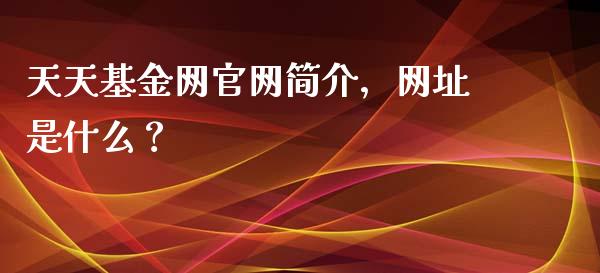 天天基金网简介，网址是什么？_https://www.londai.com_基金理财_第1张