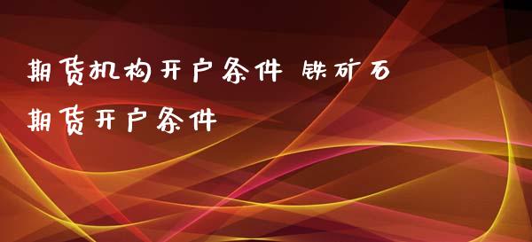 期货机构开户条件 铁矿石期货开户条件_https://www.londai.com_期货投资_第1张