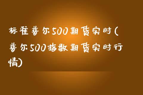 标准普尔500期货实时(普尔500指数期货实时行情)_https://www.londai.com_财经资讯_第1张