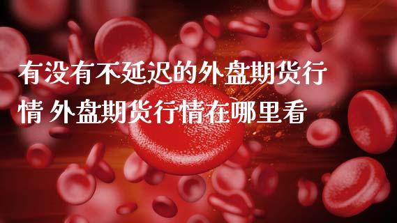 有没有不延迟的外盘期货行情 外盘期货行情在哪里看_https://www.londai.com_期货投资_第1张