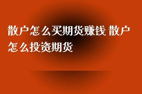 散户怎么买期货赚钱 散户怎么投资期货_https://www.londai.com_期货投资_第1张