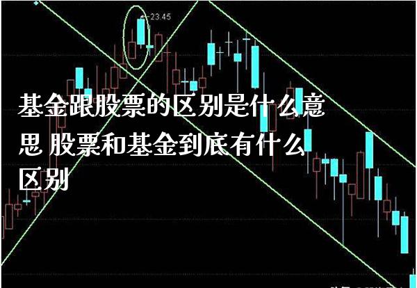 基金跟股票的区别是什么意思 股票和基金到底有什么区别_https://www.londai.com_基金理财_第1张