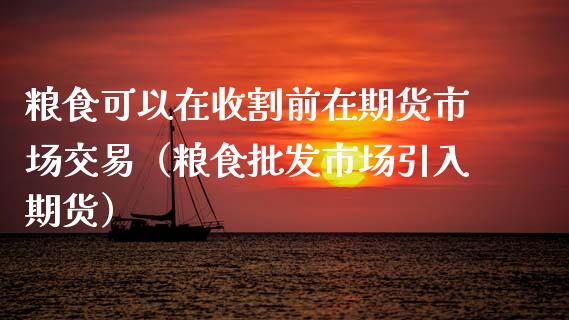 粮食可以在收割前在期货市场交易（粮食批发市场引入期货）_https://www.londai.com_期货投资_第1张