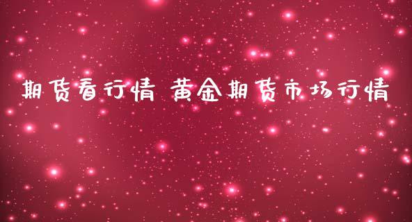 期货看行情 黄金期货市场行情_https://www.londai.com_期货投资_第1张